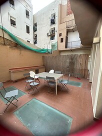 Not the picture shown for sure. It’s a shared patio with the neighboring apartment.