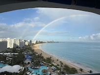 Our last morning, blessed with a double rainbow
