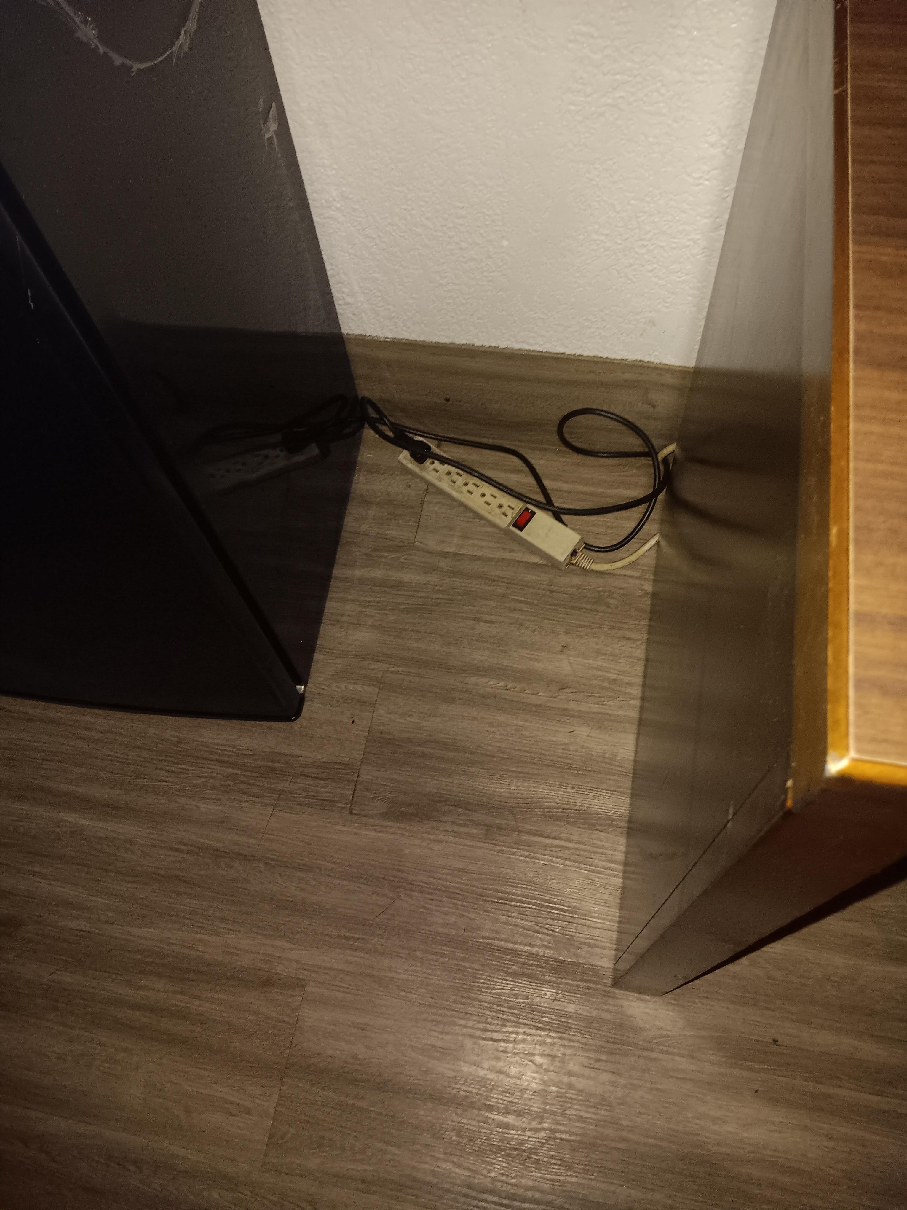 Fridge hooked to power strip really!