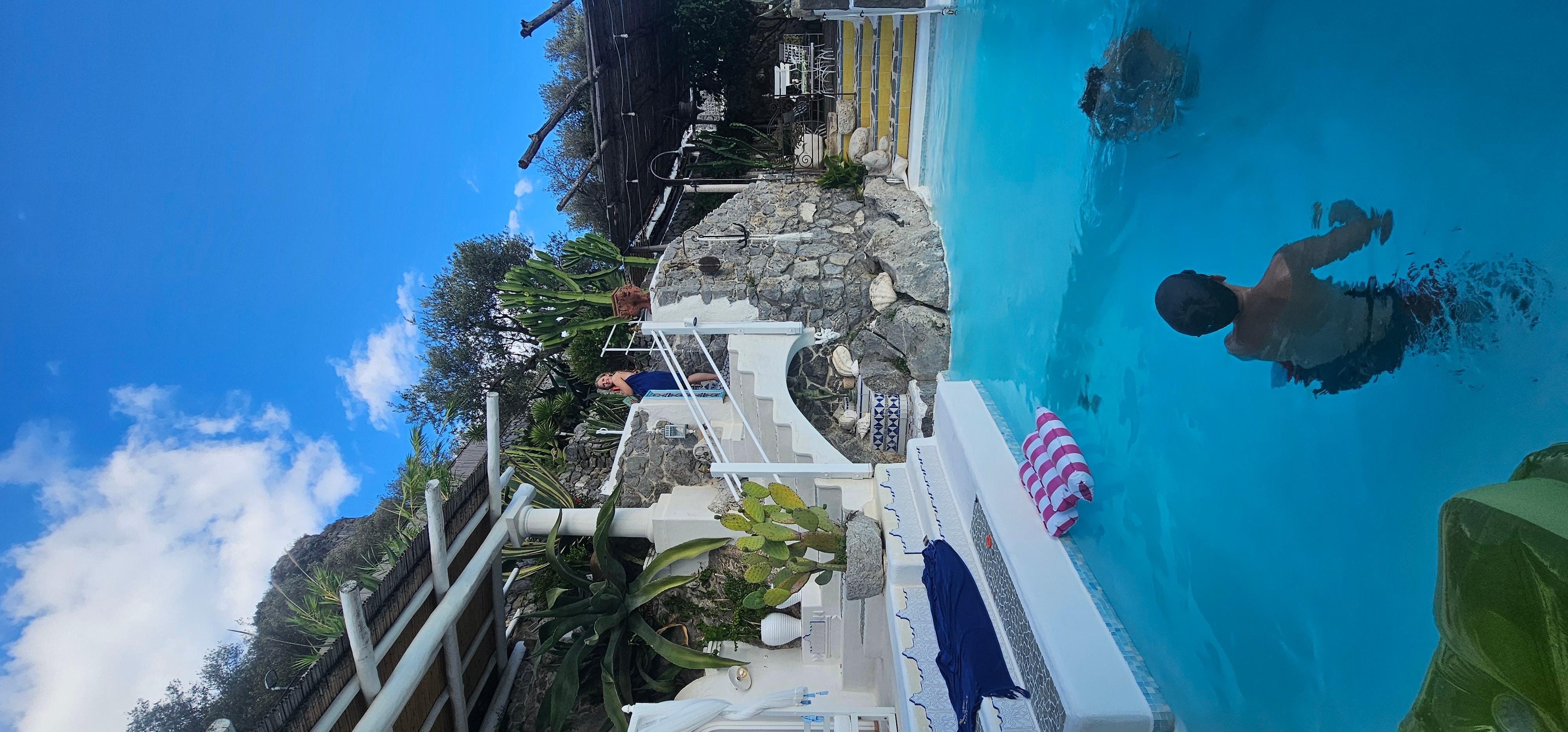 The pool was beautiful 