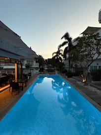 Hotel restaurant Nawa on the left.