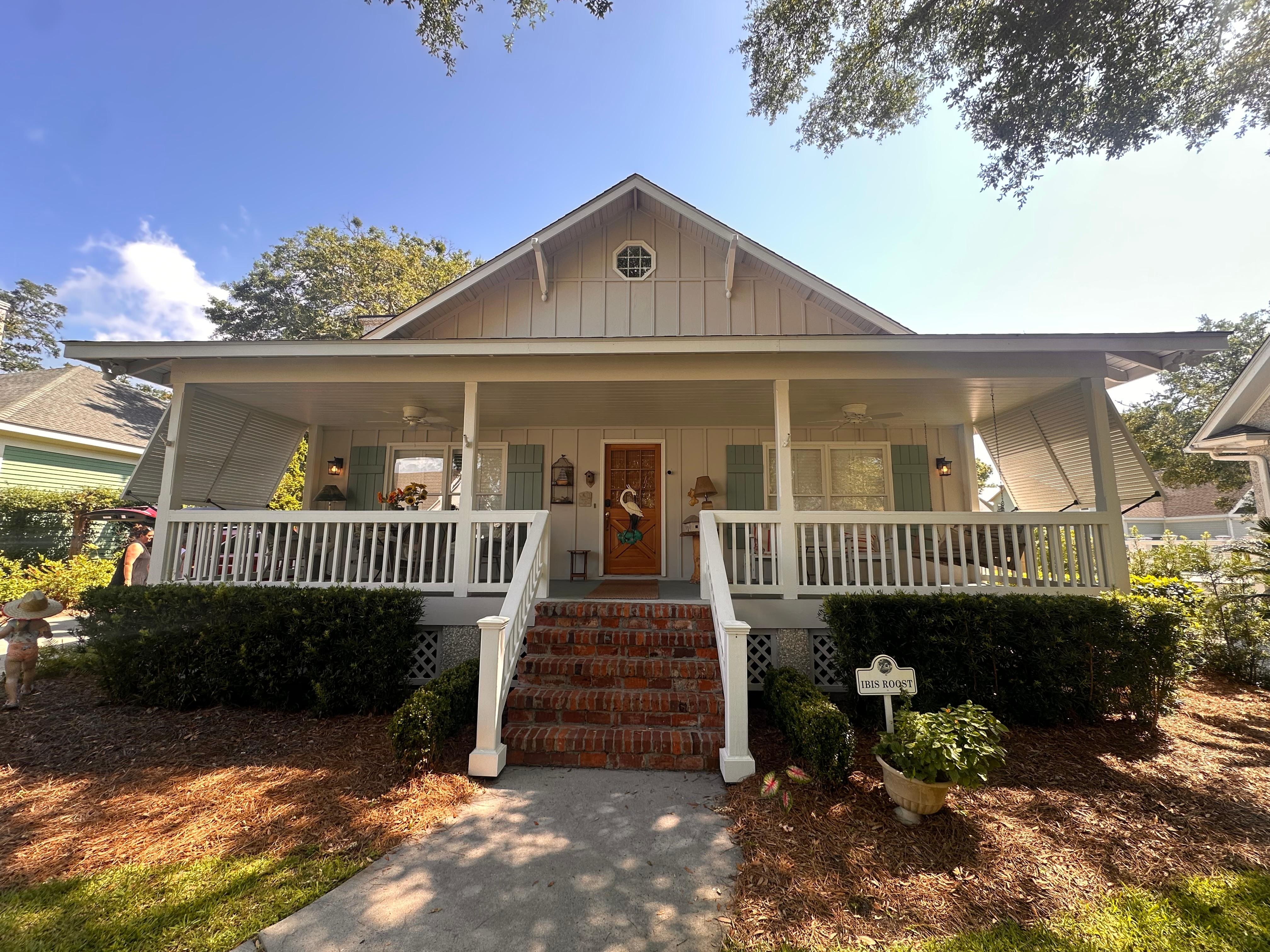 Front porch is a perfect relaxing space