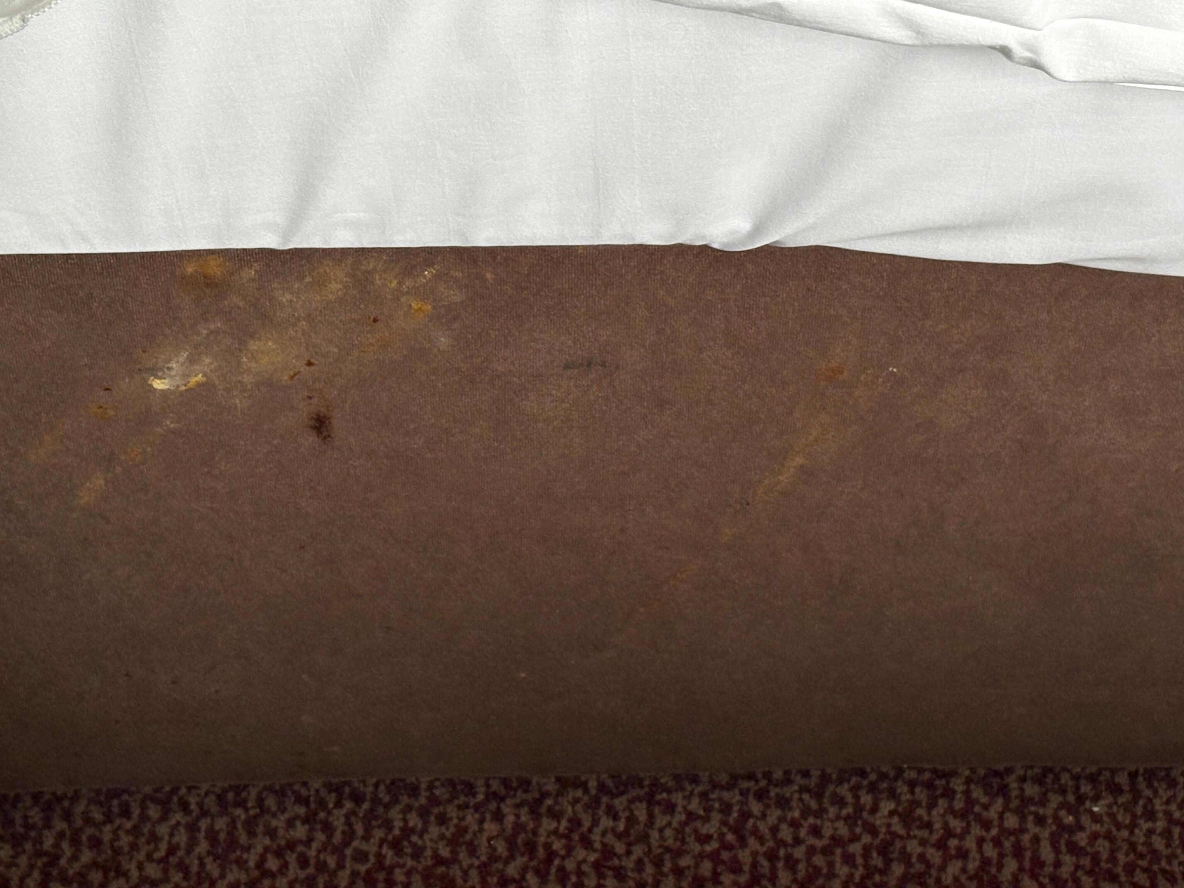 Disgusting marks on bed side