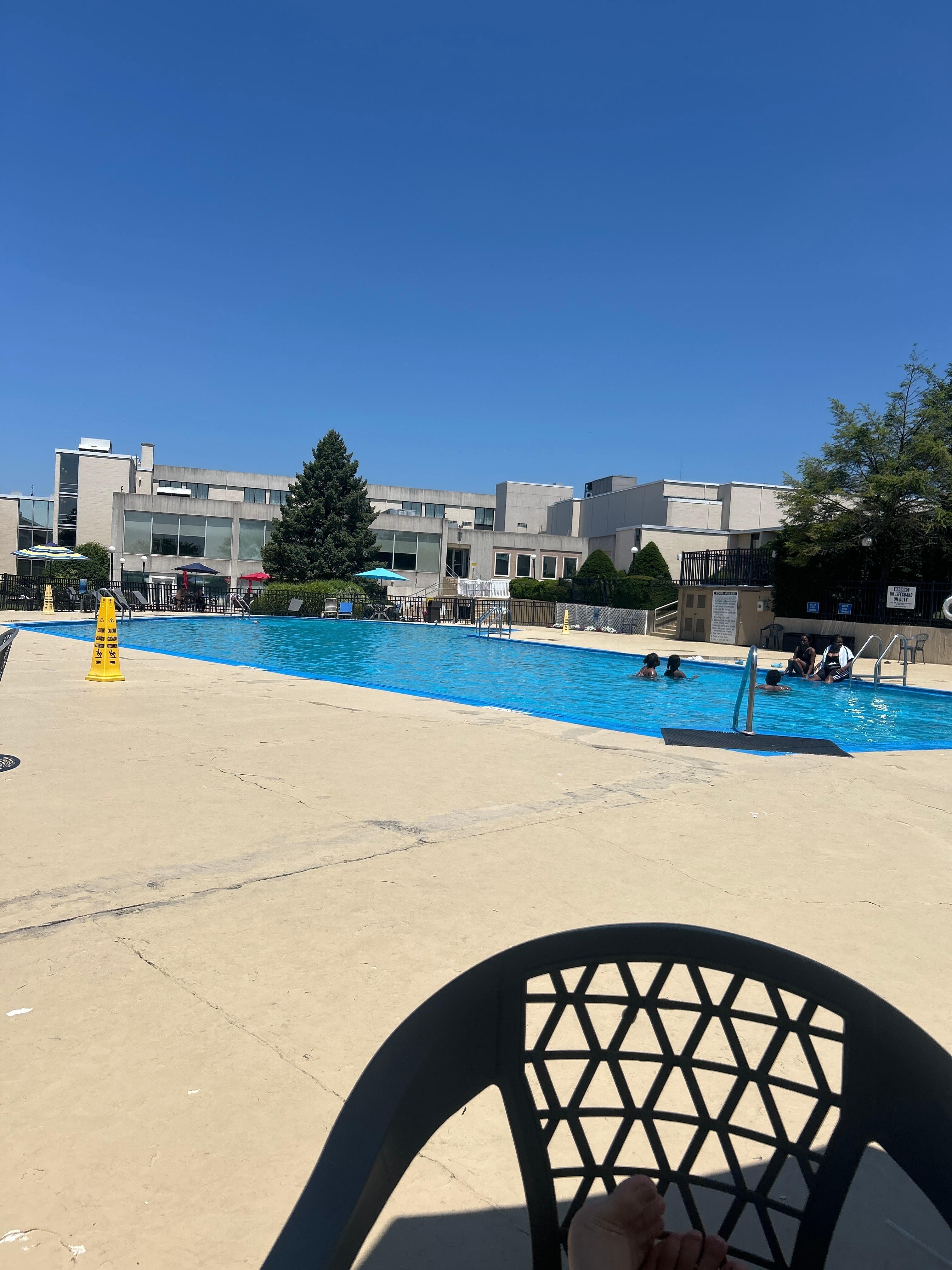 Enjoying some time by the pool 
