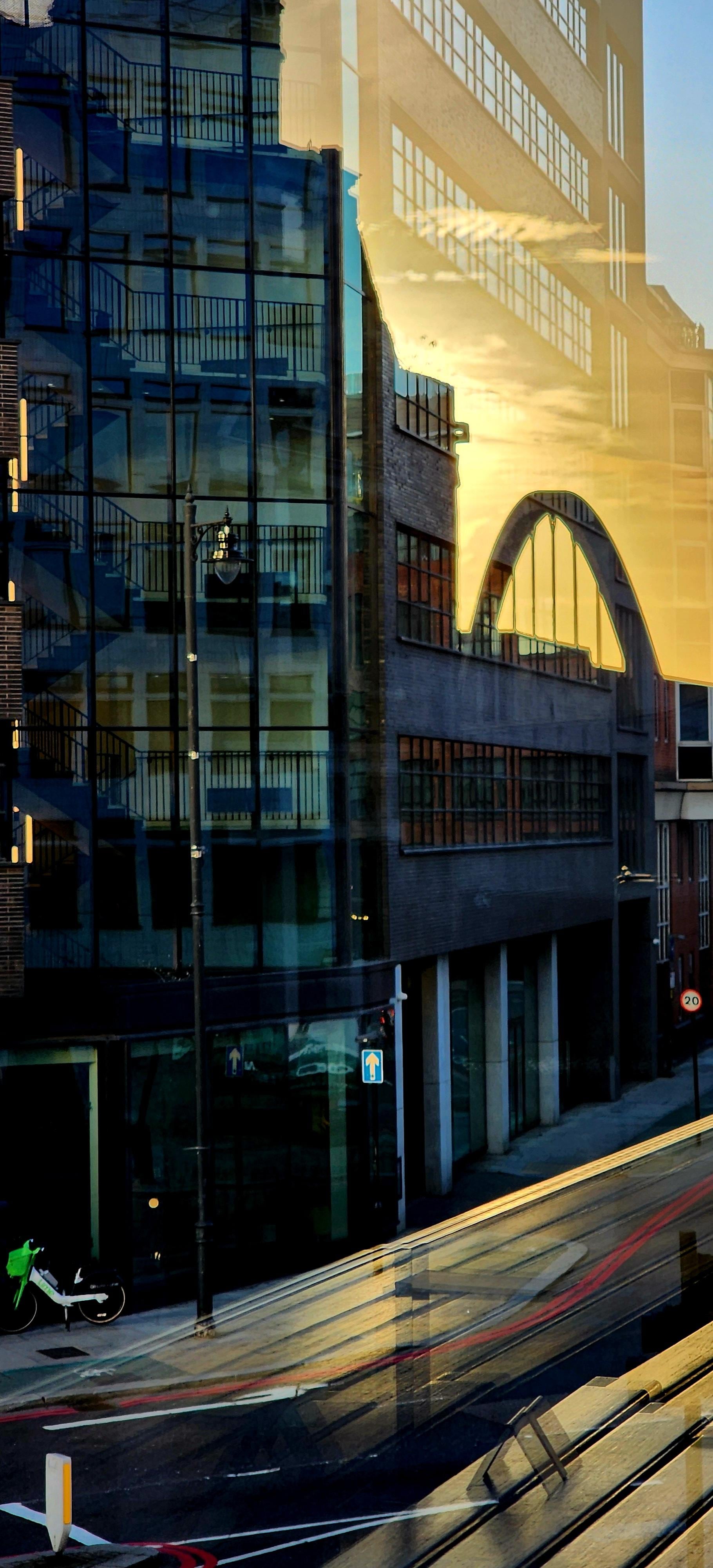 window wiew at sunrise