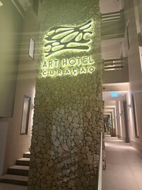 Front entrance at night