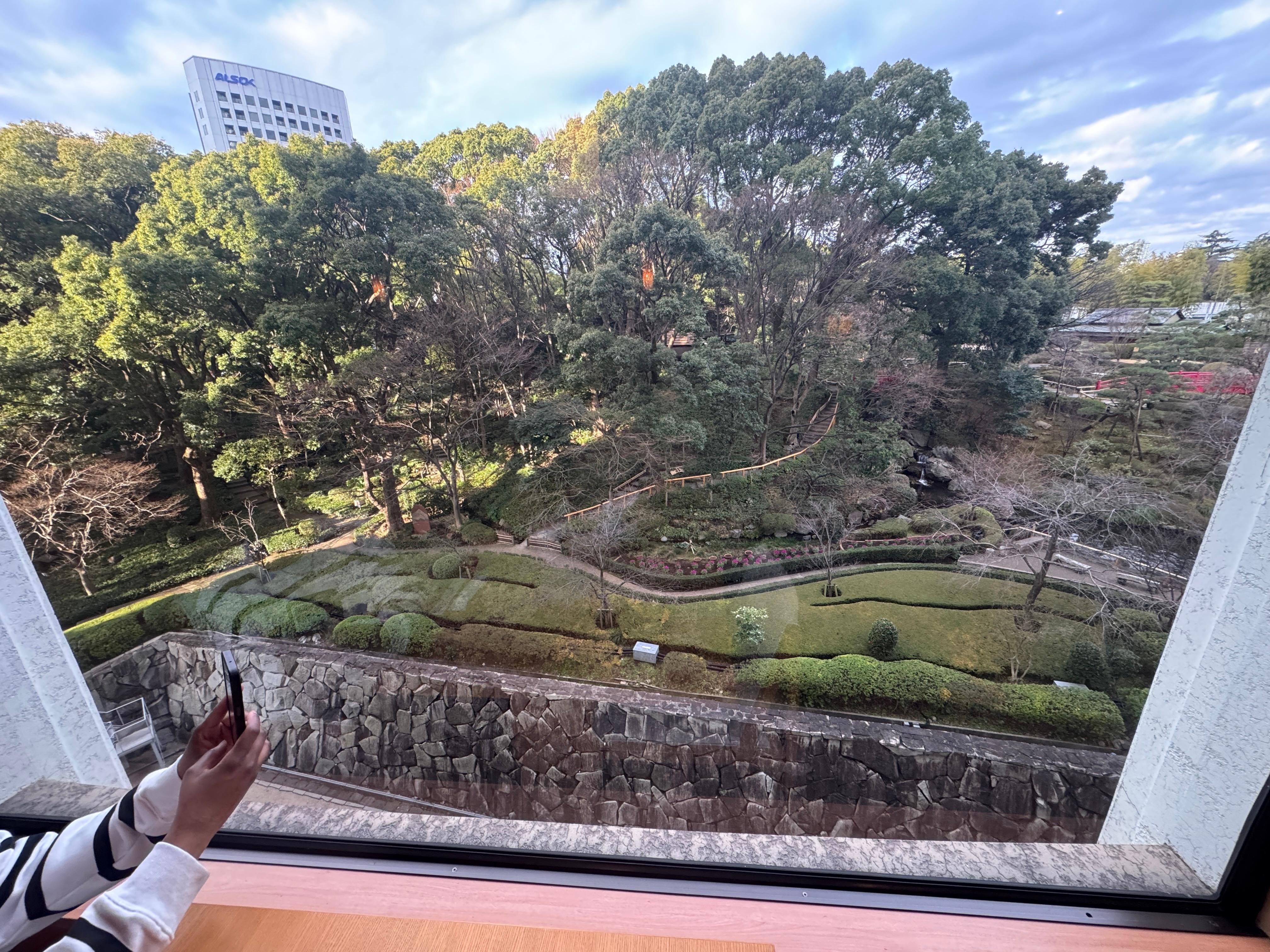 Partial view from our breakfast on the lobby. 
