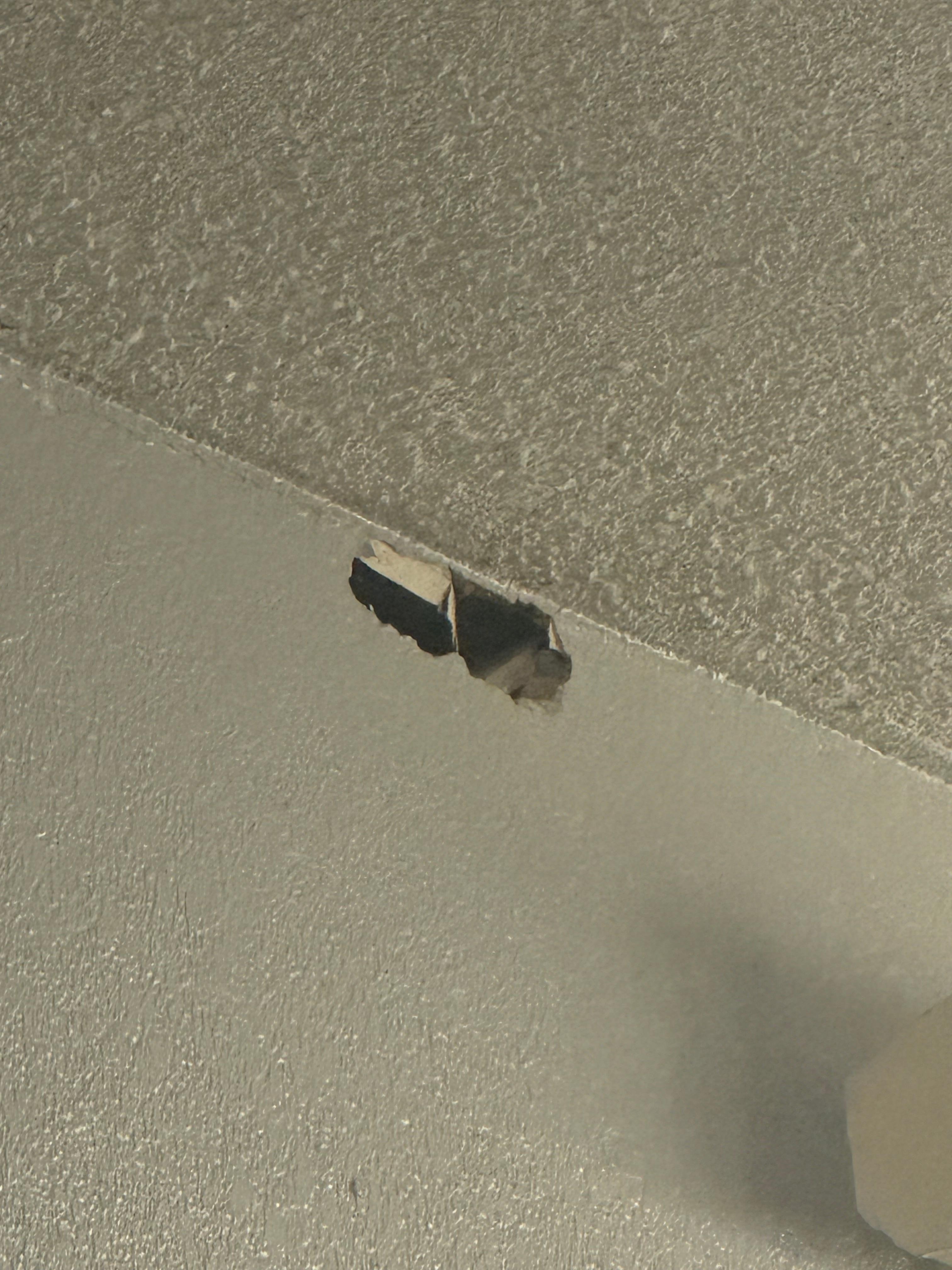 Literal hole in one of the walls