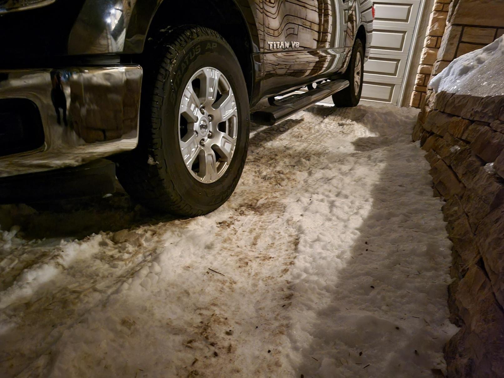 We were told not to park in the garage, so they left us on snow and an ice mound, which appeared to be there for days.  Safety issue