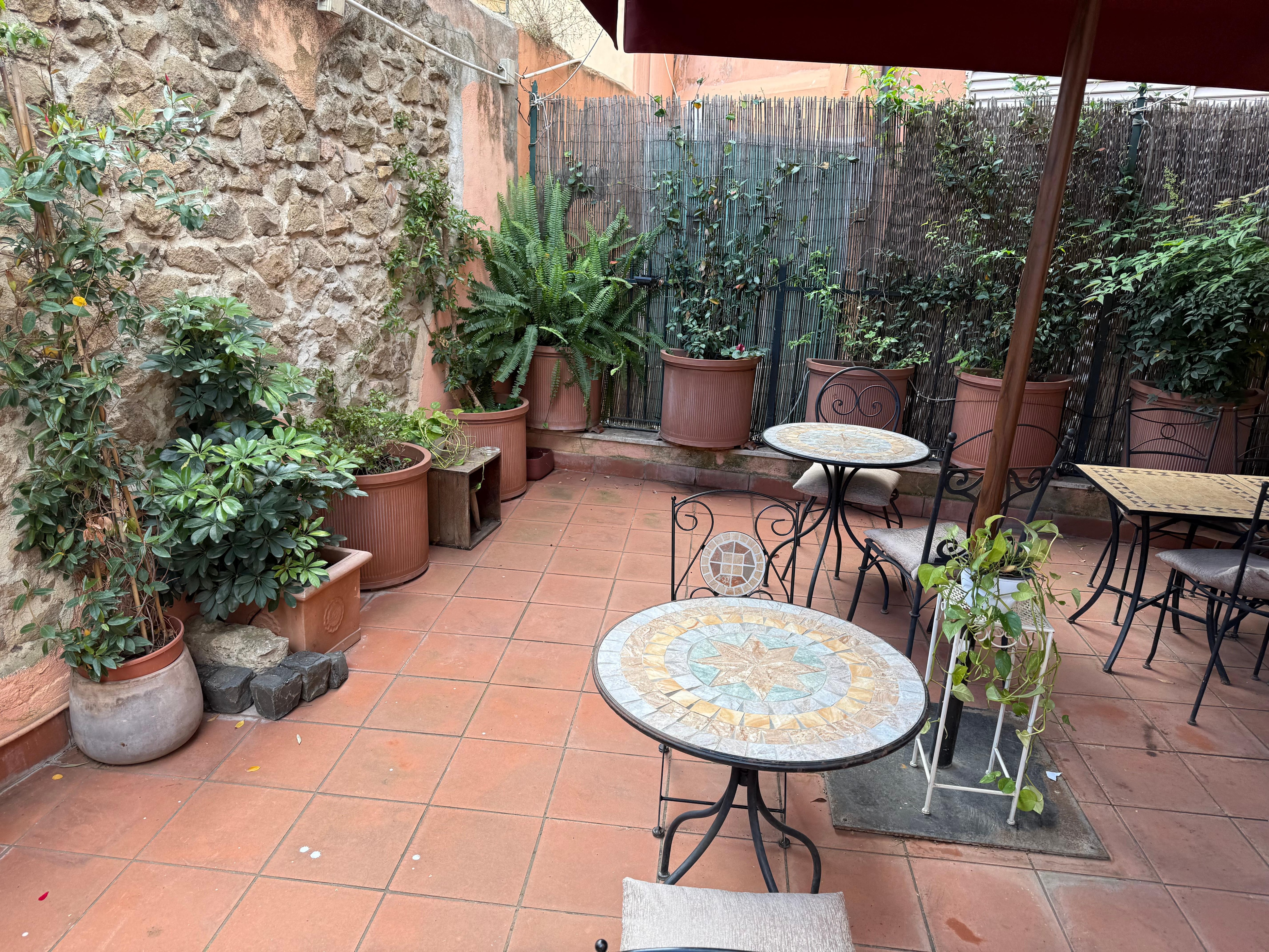 Covered Tables on the beautiful Terrace