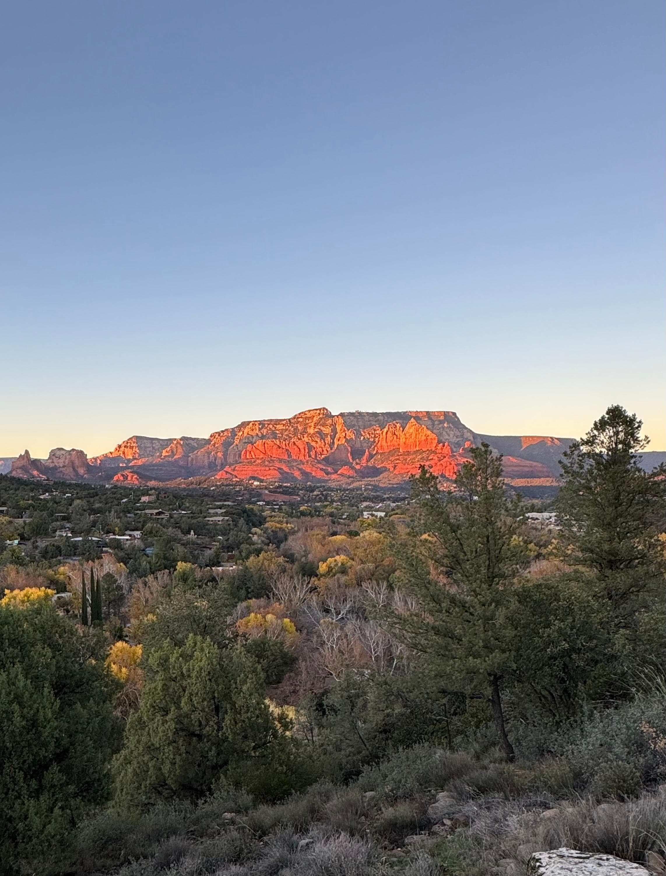 Mountains at sunset from back deck