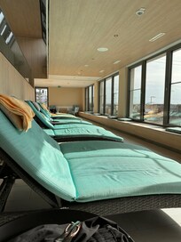 Loungers by the pool.