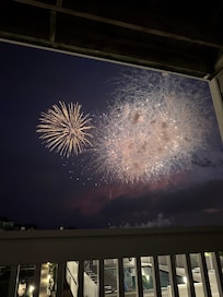 Sunday fireworks display from the deck