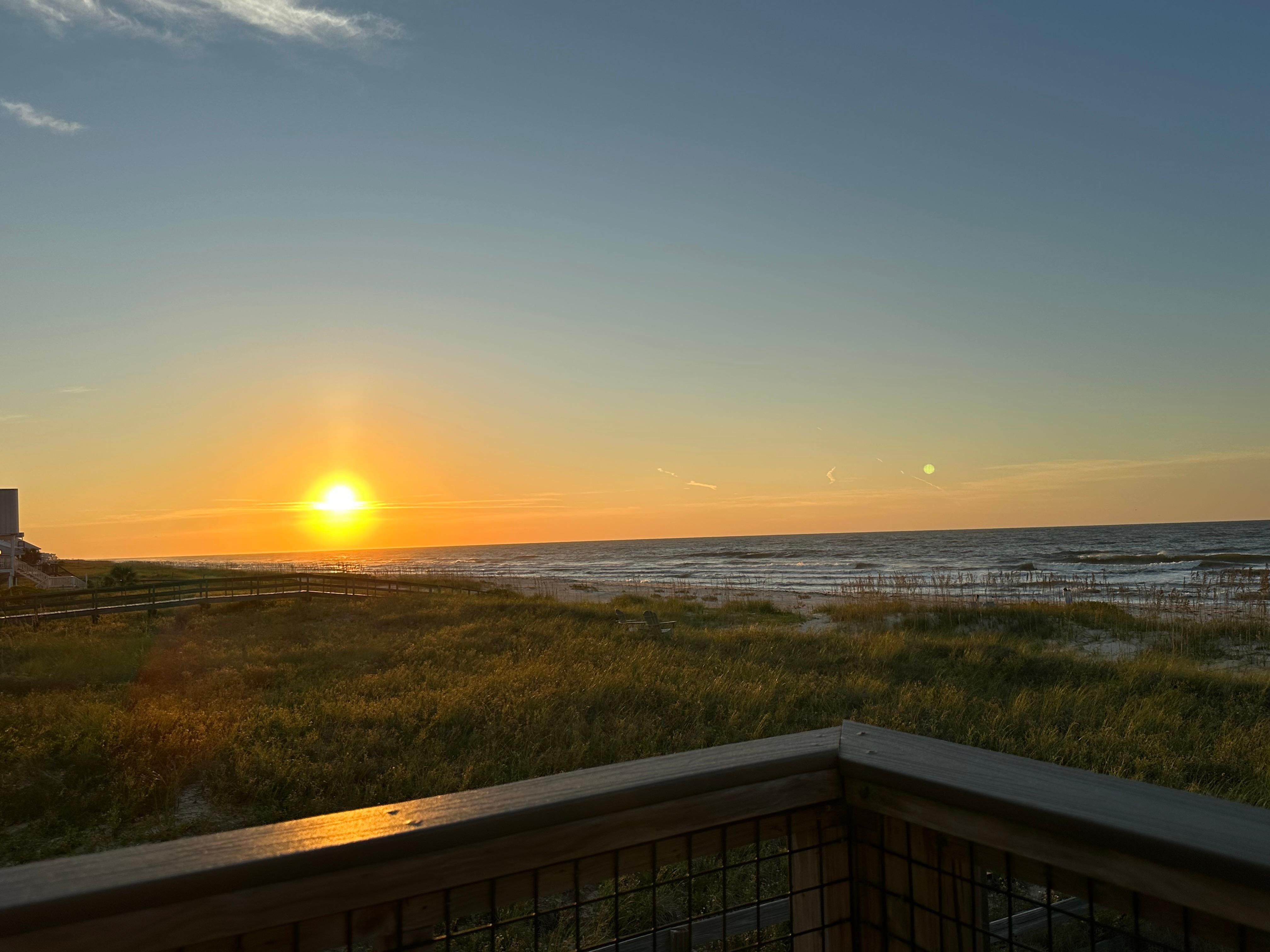 Morning view from the deck.