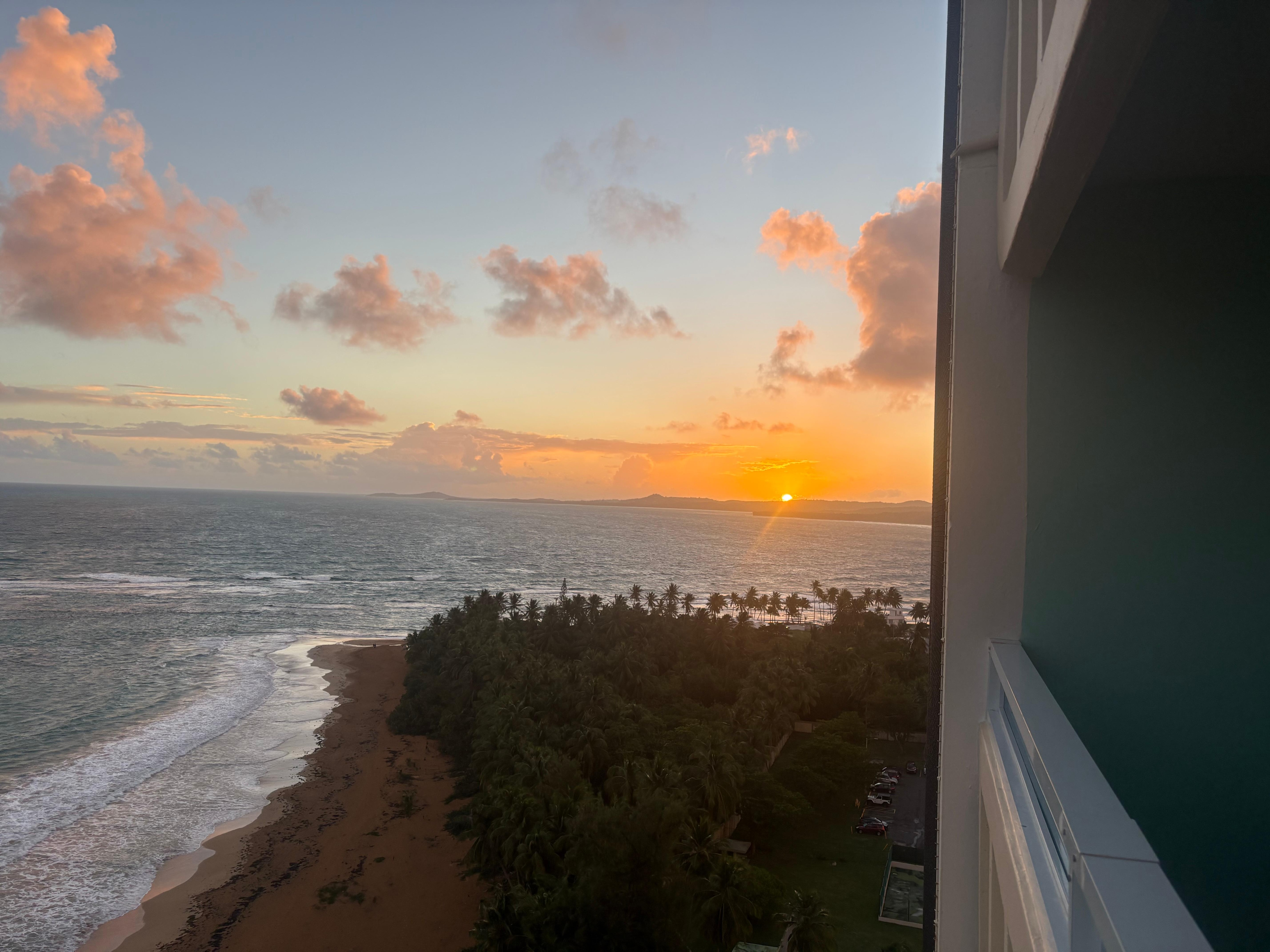Sunrise from the balcony