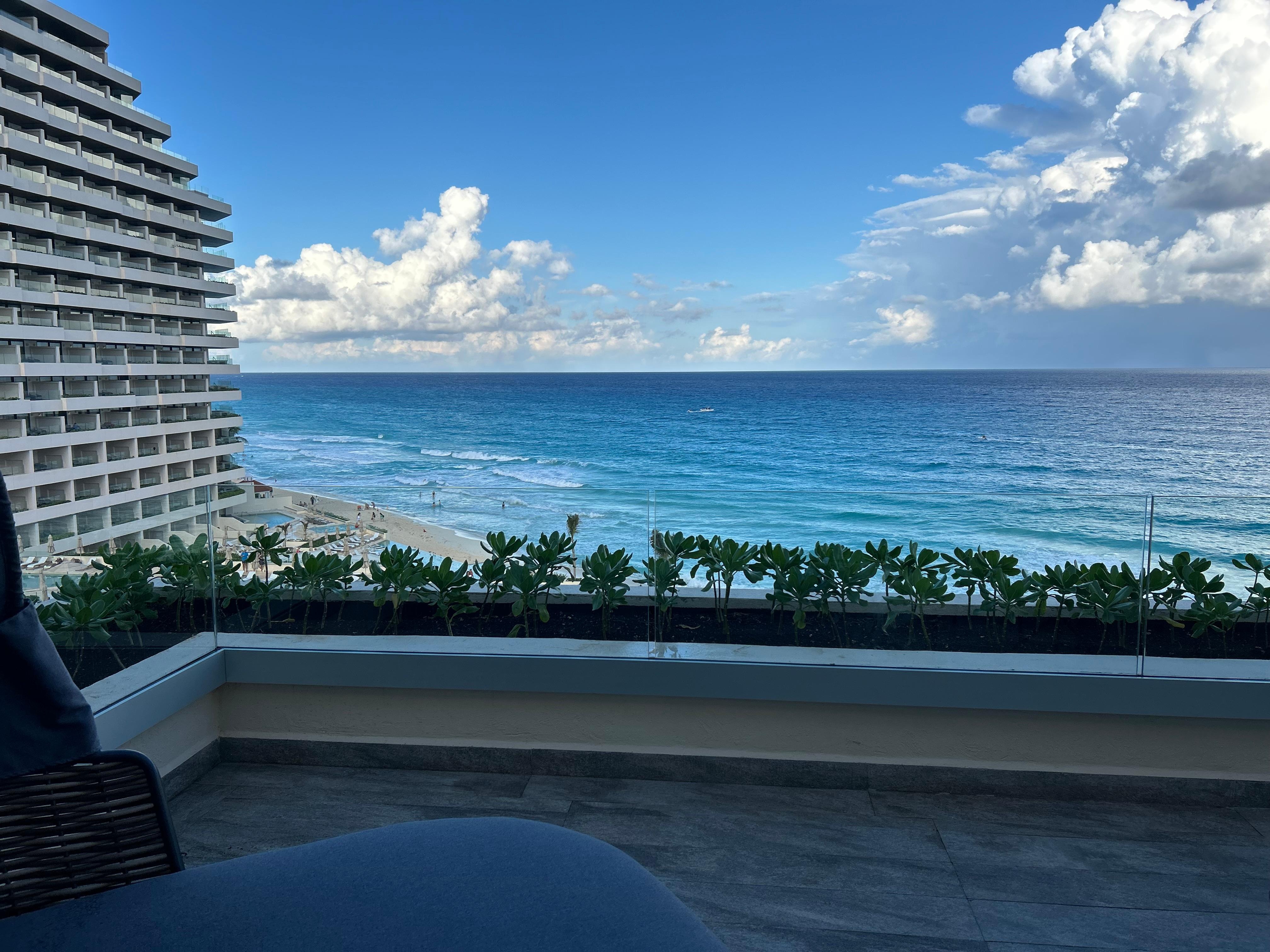 Ocean front preferred club terrace with plunge pool