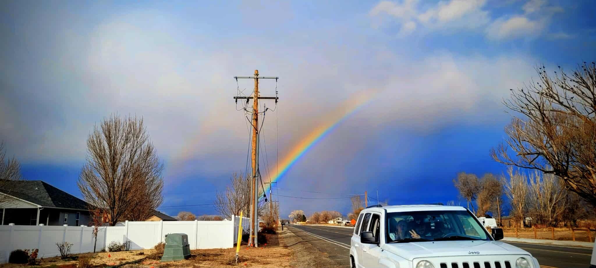 It rained and there was a beautiful rainbow right after. No filter needed or used.