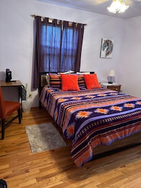 Bedroom with queen size bed. The other bedroom had a king size bed