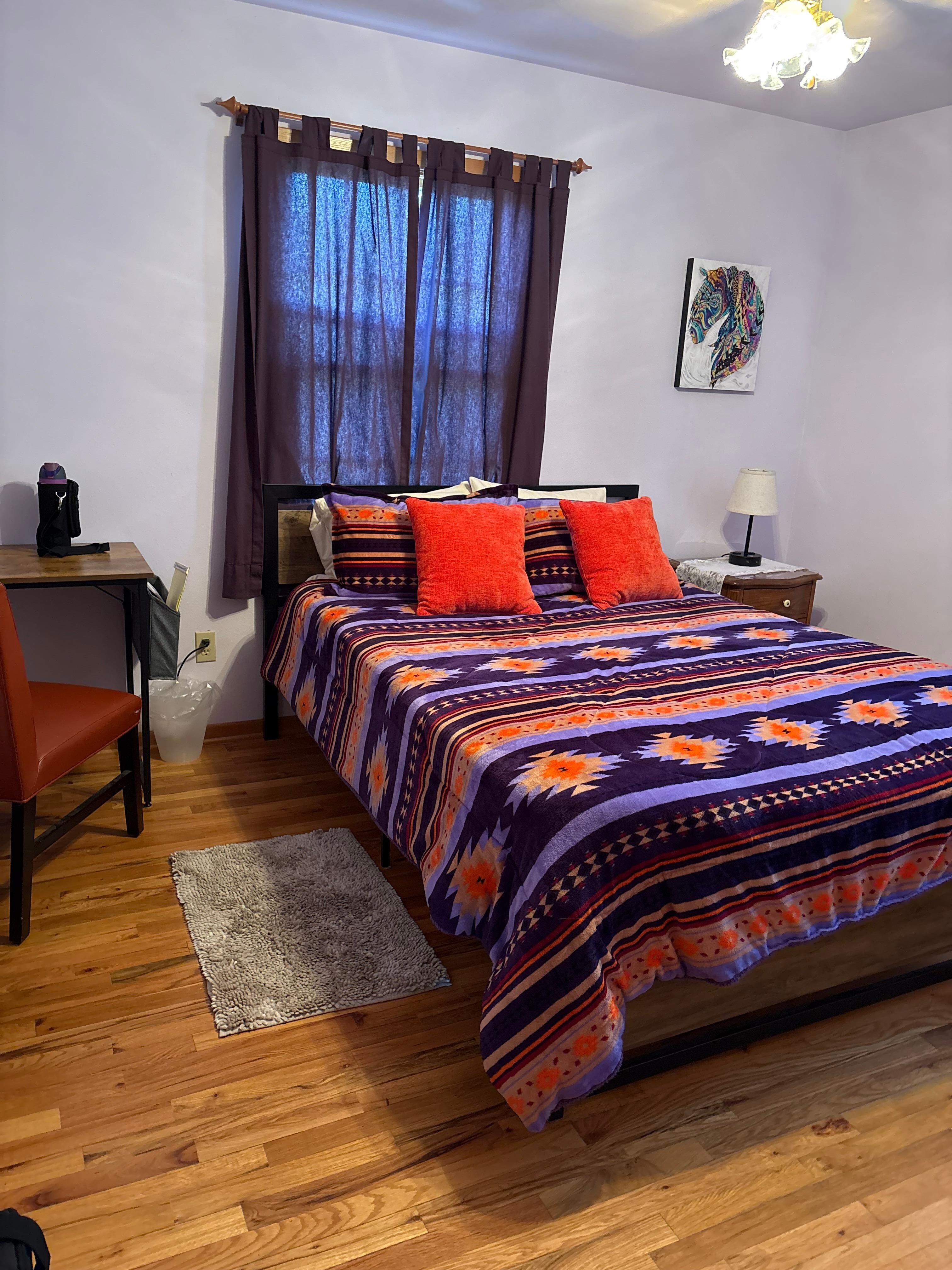 Bedroom with queen size bed. The other bedroom had a king size bed