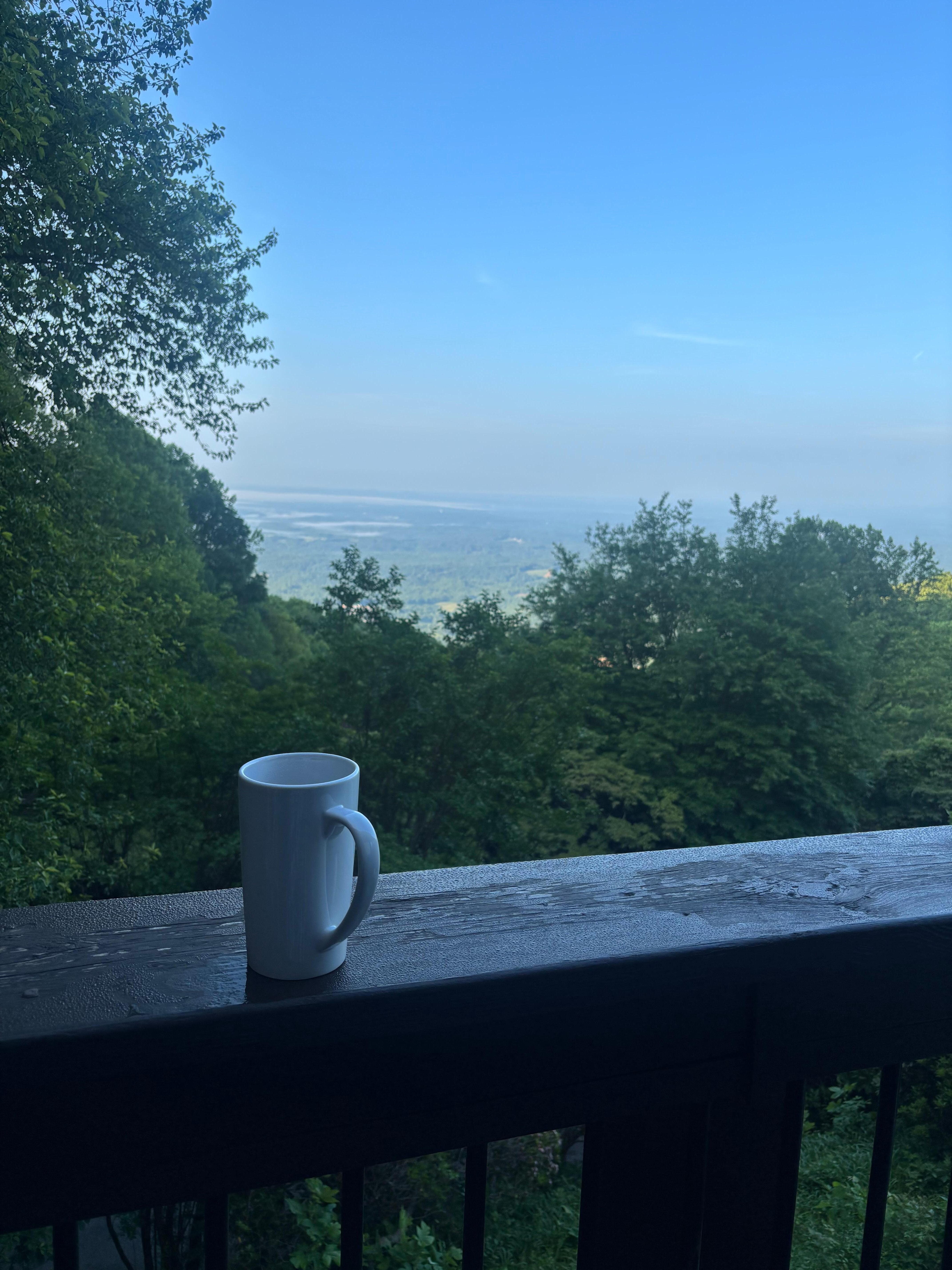 Perfect place for that first cup of coffee!