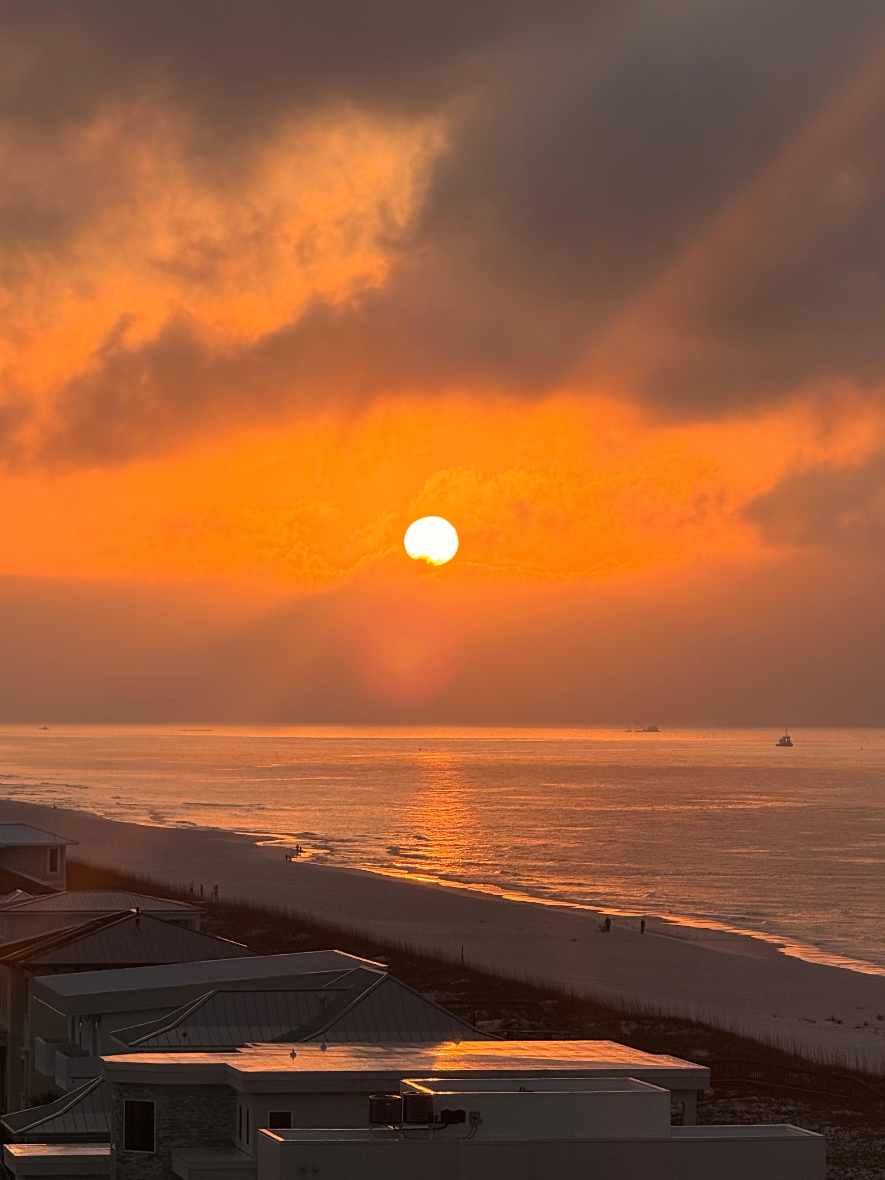 Morning sunrise from the balcony, absolutely beautiful!