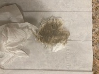 This is what tissue looked like when I wiped water from floor.