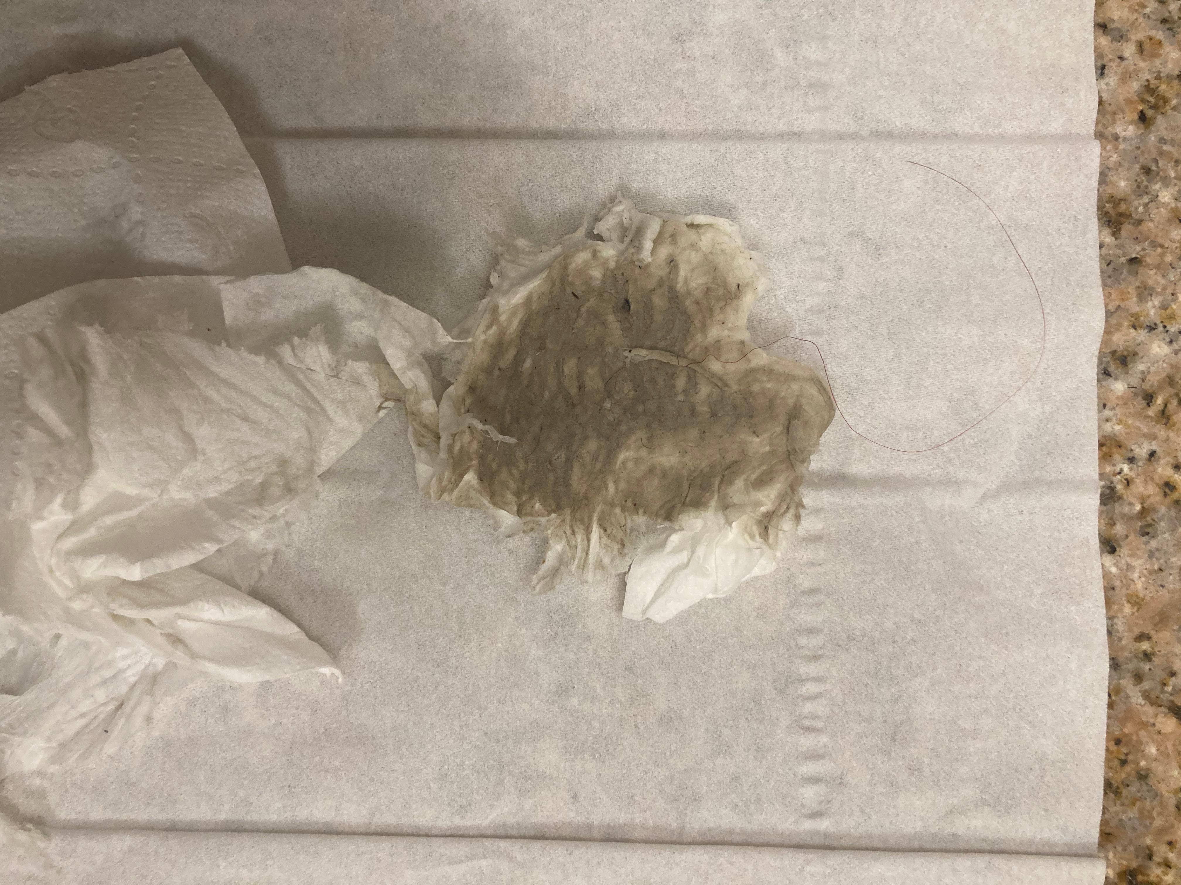 This is what tissue looked like when I wiped water from floor.
