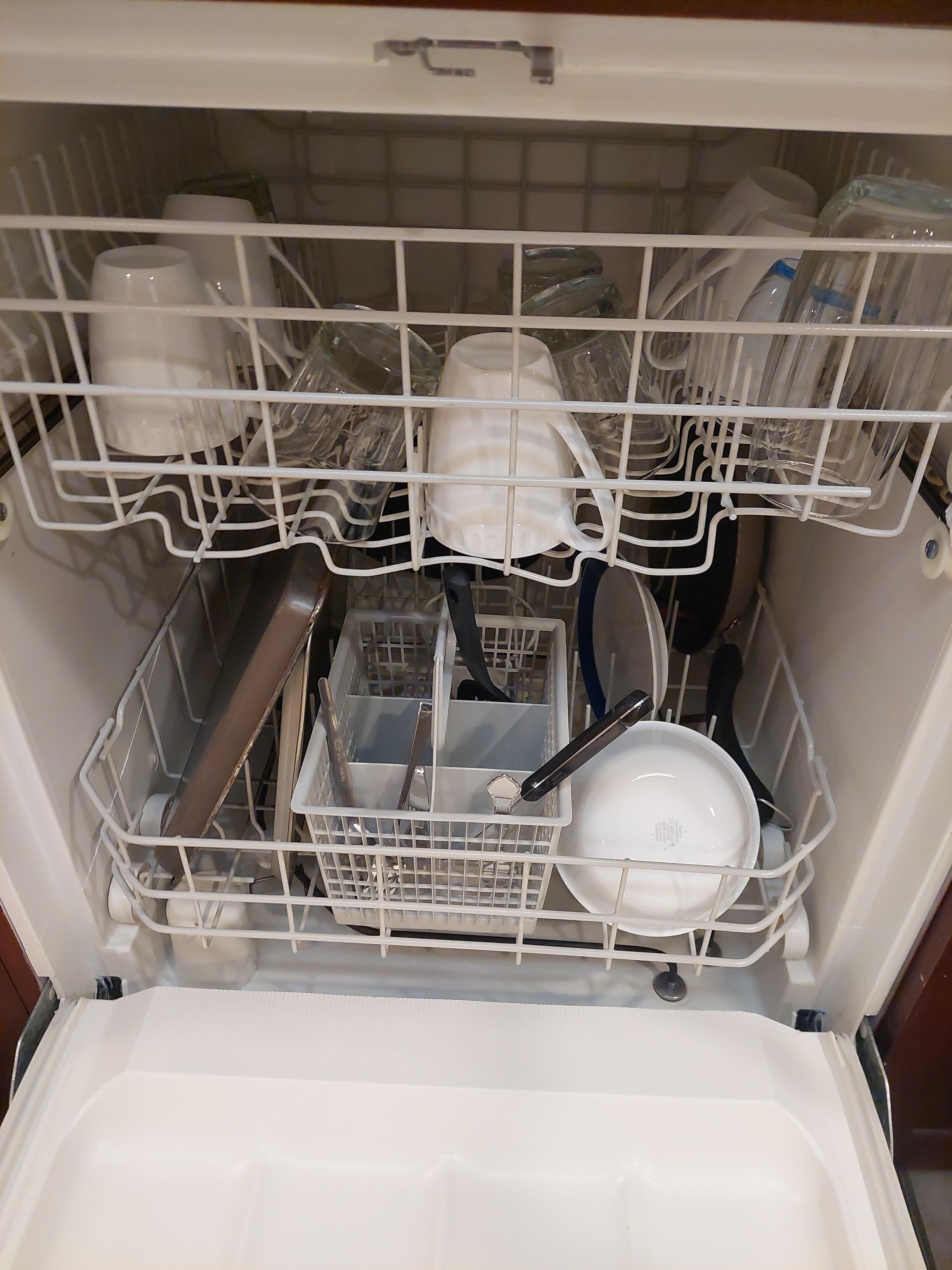 Dishes that were in the dishwasher when I arrived at 6pm. 