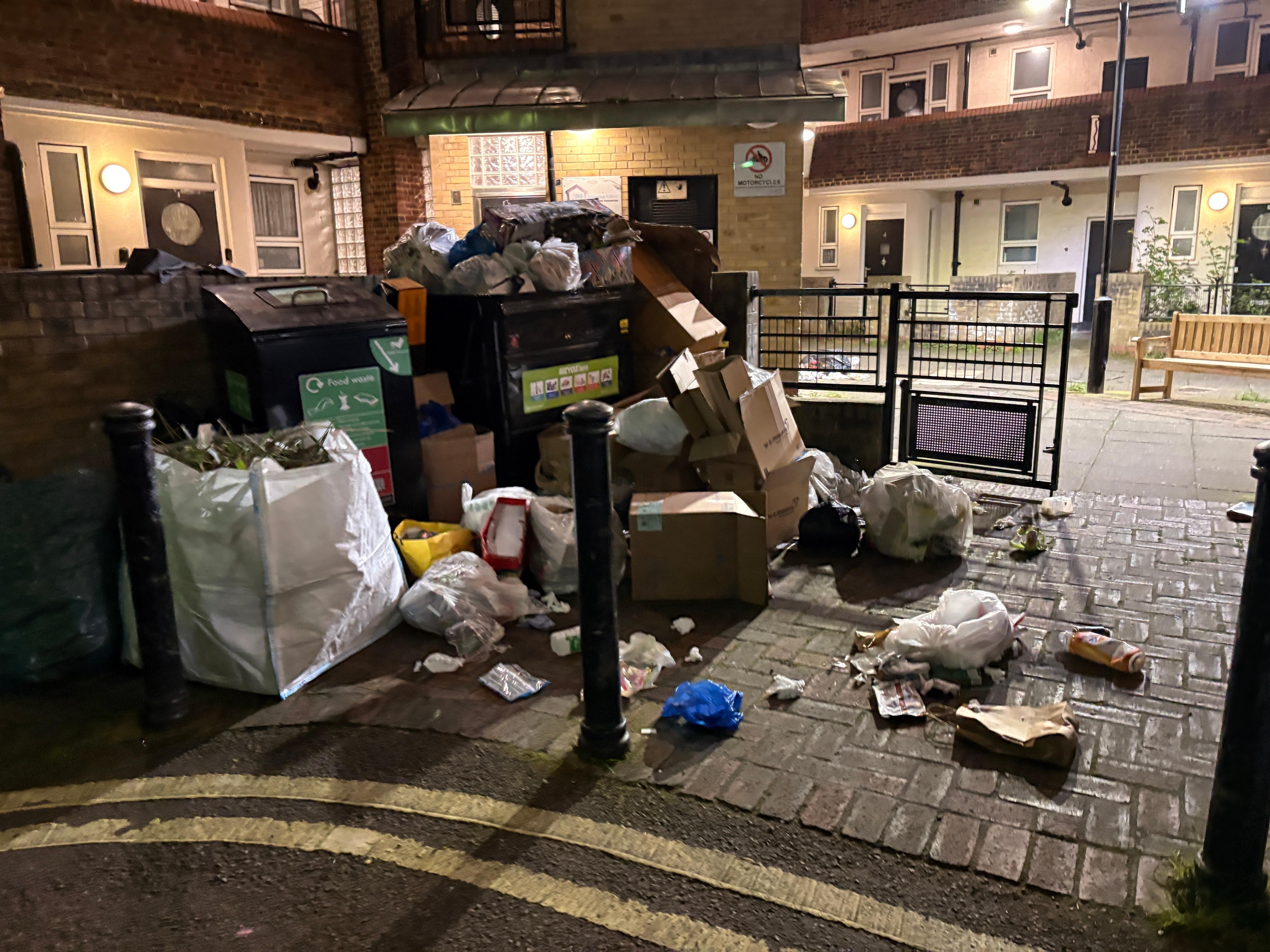 The trash piles that grew during our stya