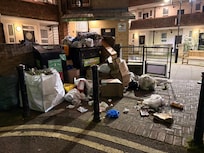 The trash piles that grew during our stya