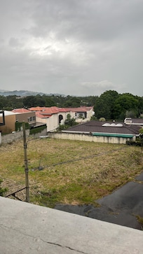View from room you can see to the mountain far away.