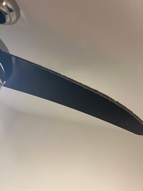 Dust build up on fan blade.
