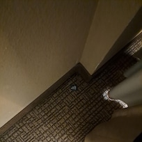 It was obvious the room had not be properly cleaned. Trash on the floor from previous occupant