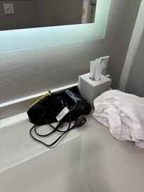 The non working hair dryer they gave us