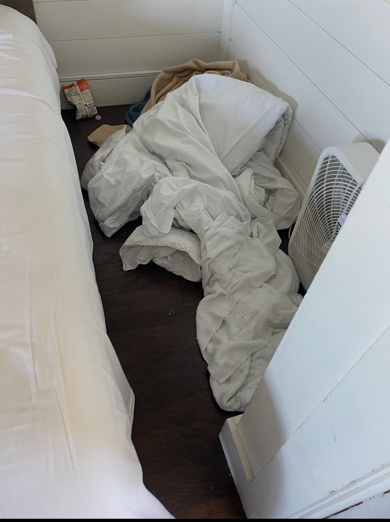 They claimed I trashed the room.