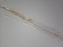 Water stains. Active water leak as soon as I checked in.