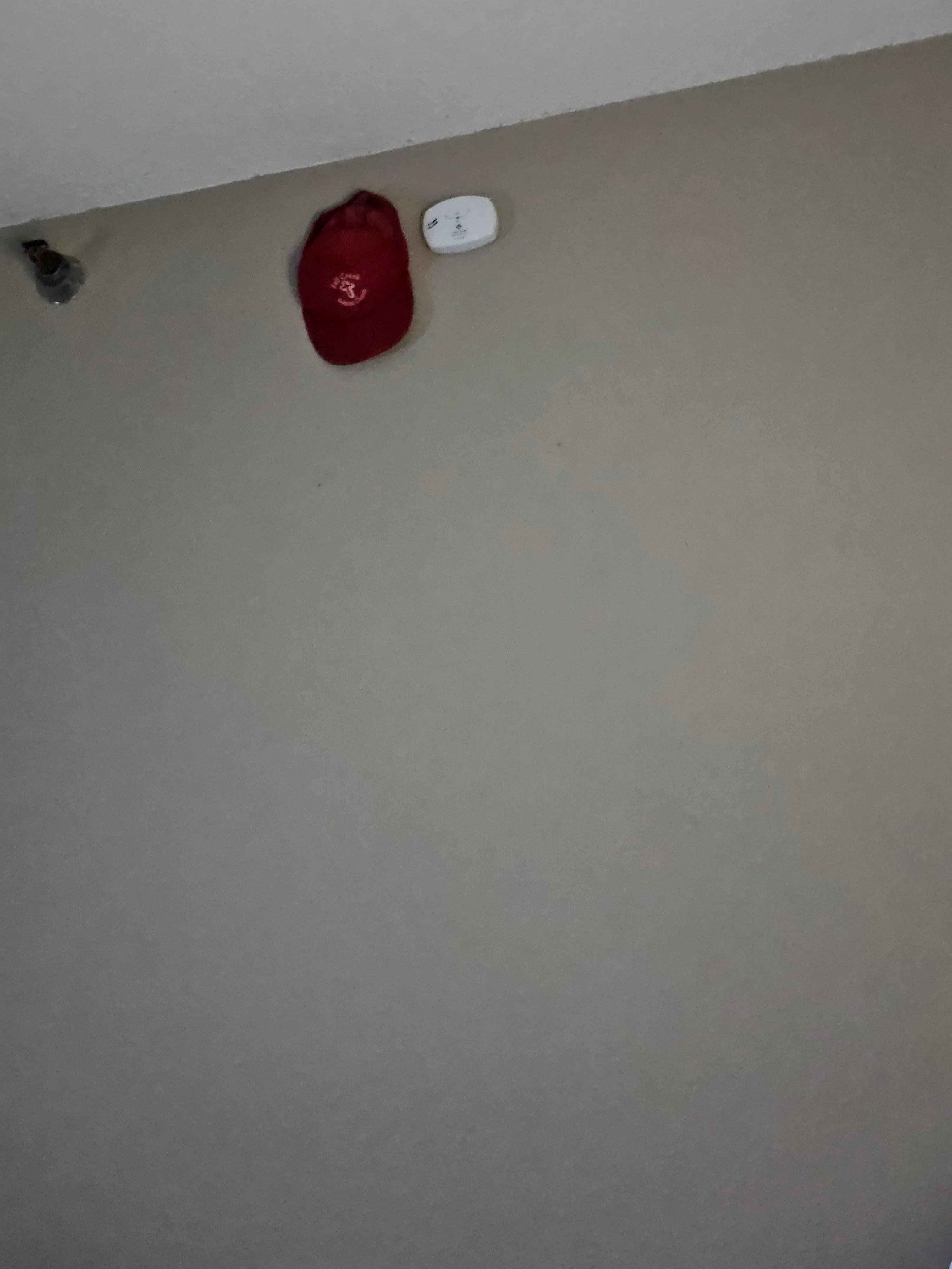 Hat covering something in original room #133