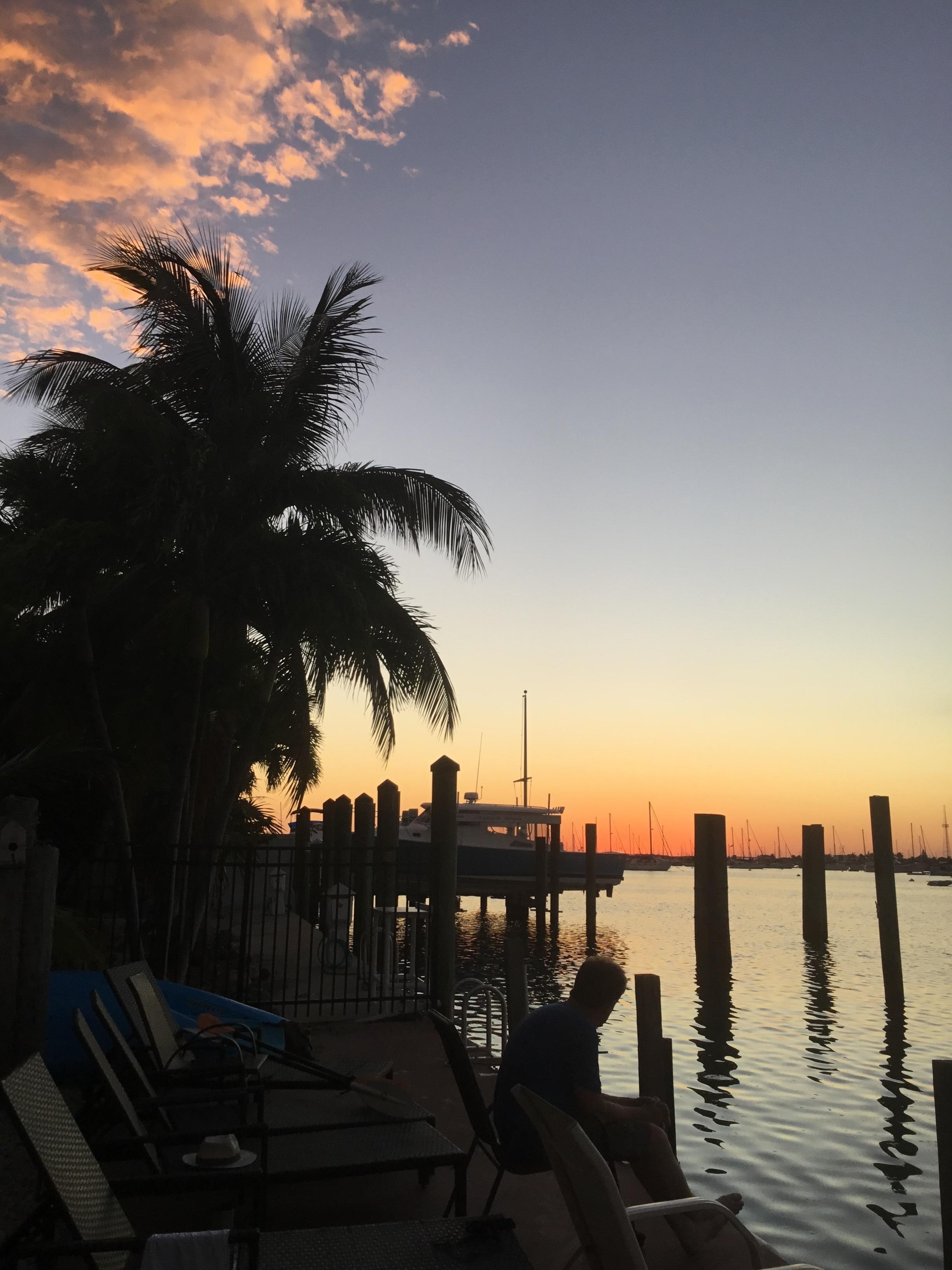 Sunset from the back dock area