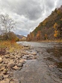 River near cabin