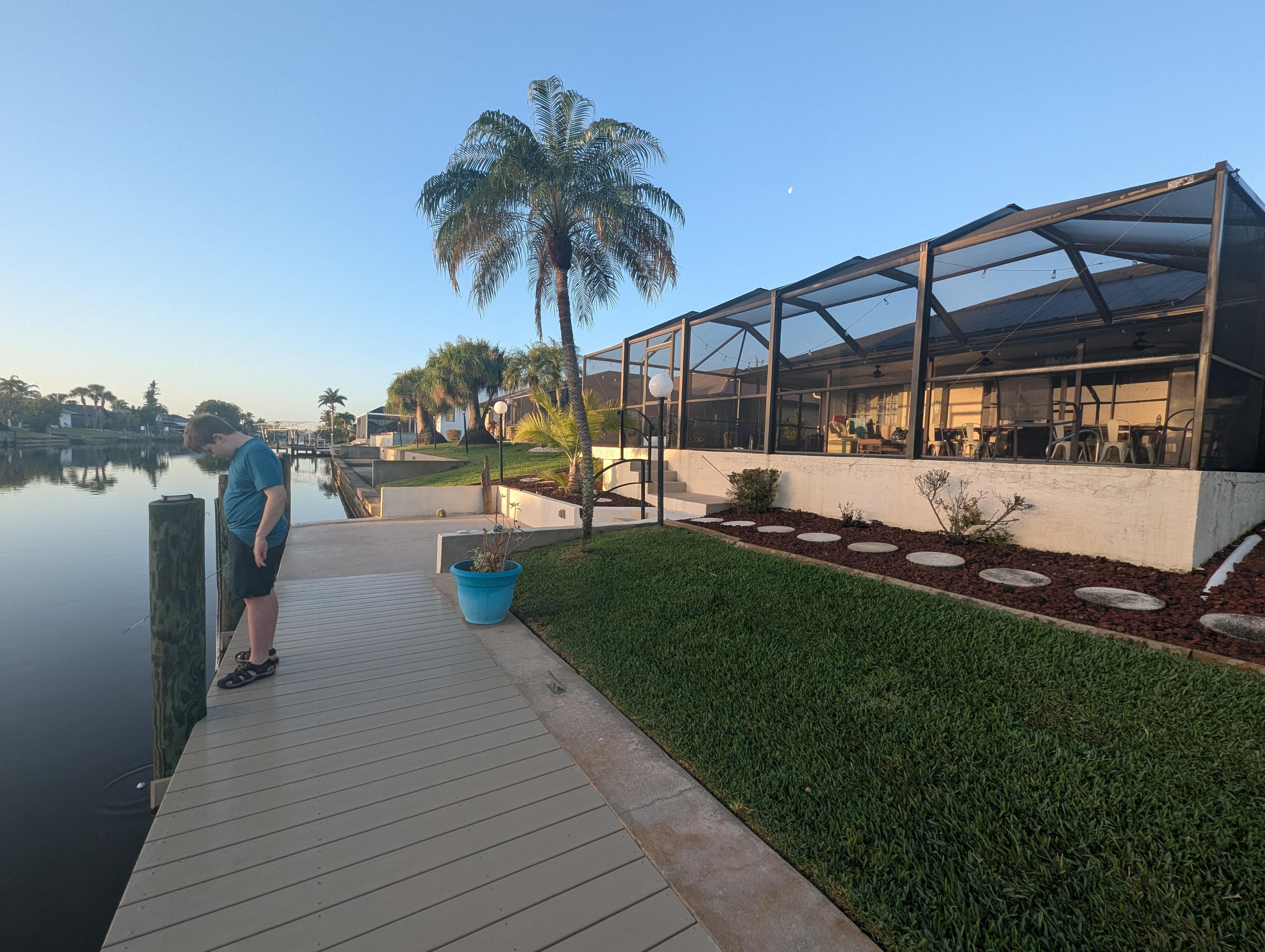 Checking out what's in the canal 