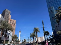 View of hotel looking north on Las Vegas Blvd. Across from Fountainbleu