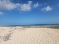 The beach is beautiful
