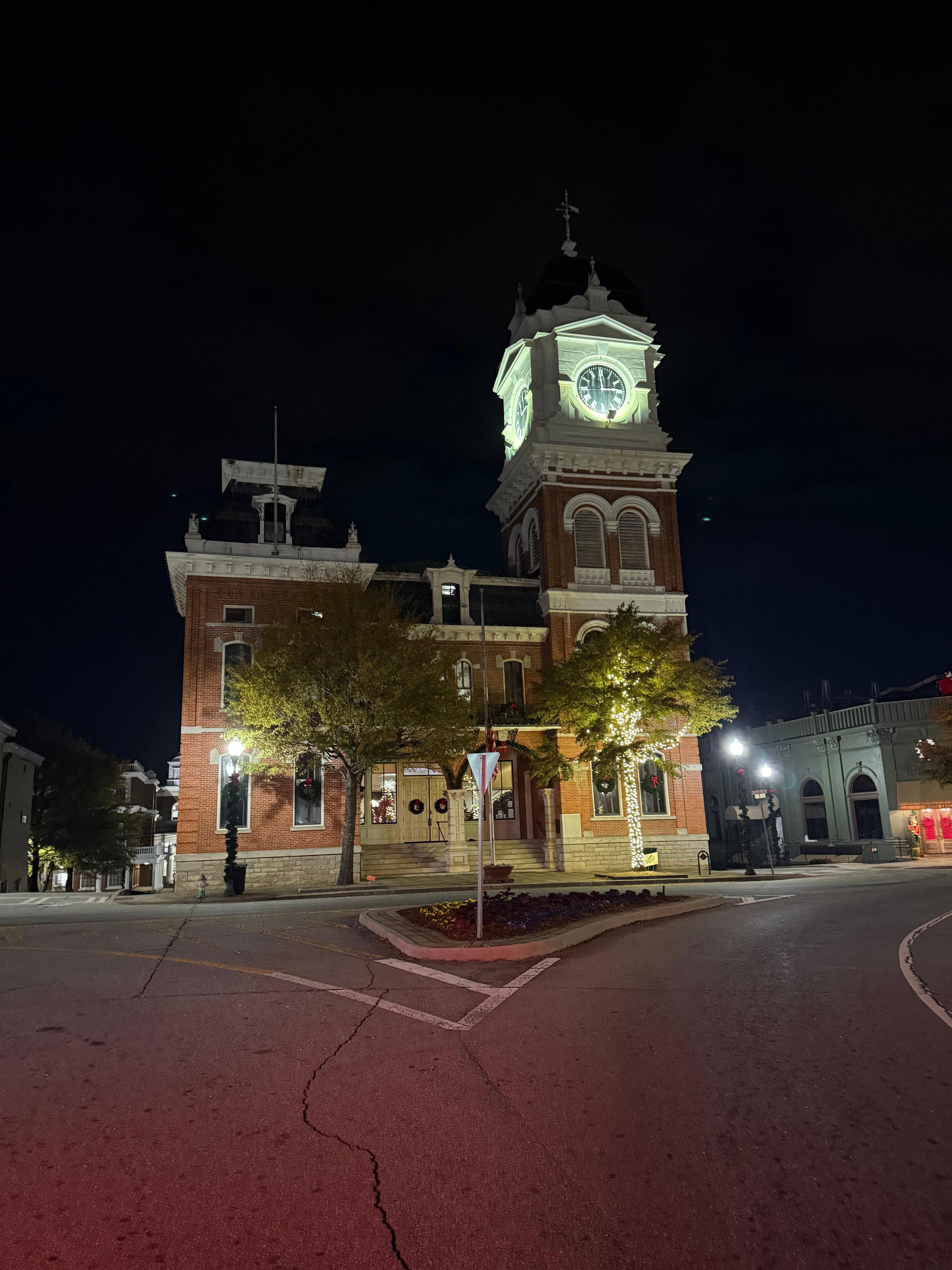 The Famous Clock Tower in the Center of Town 
