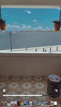 The balcony on the king bedroom, deluxe ocean view suite