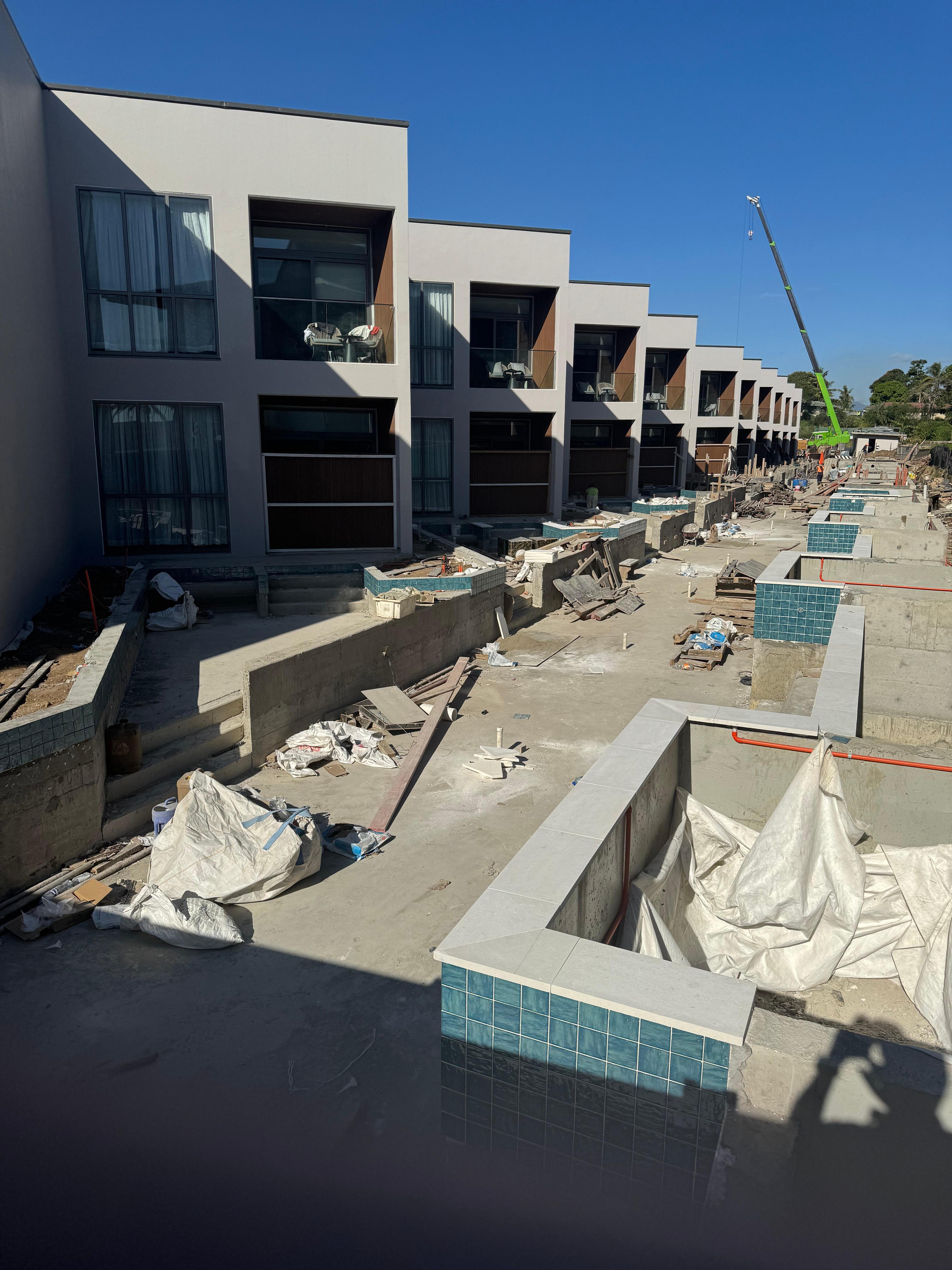 The construction site families expected to live in 