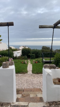 Front view looking out of our villa