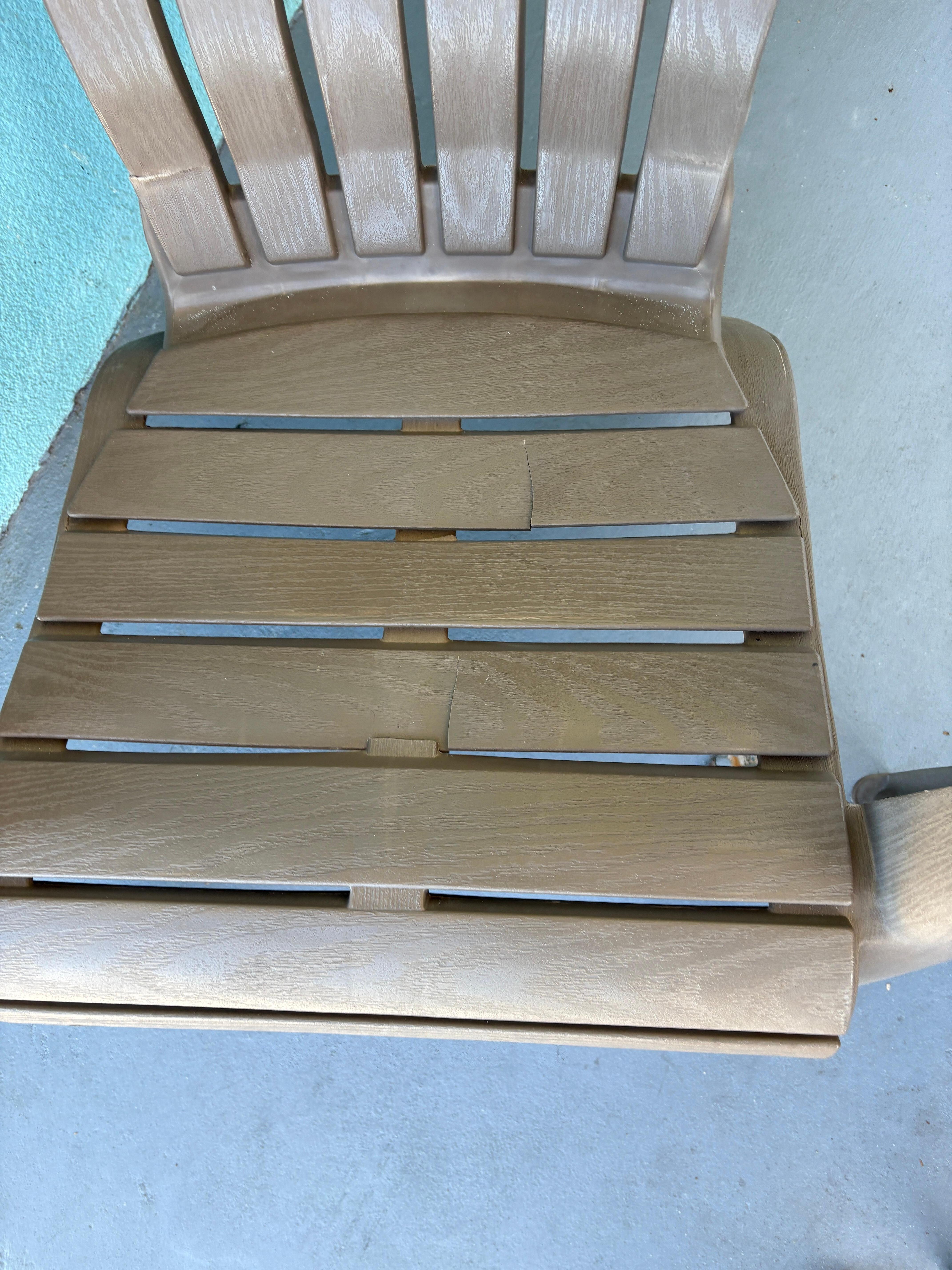 Broken plastic balcony furniture.