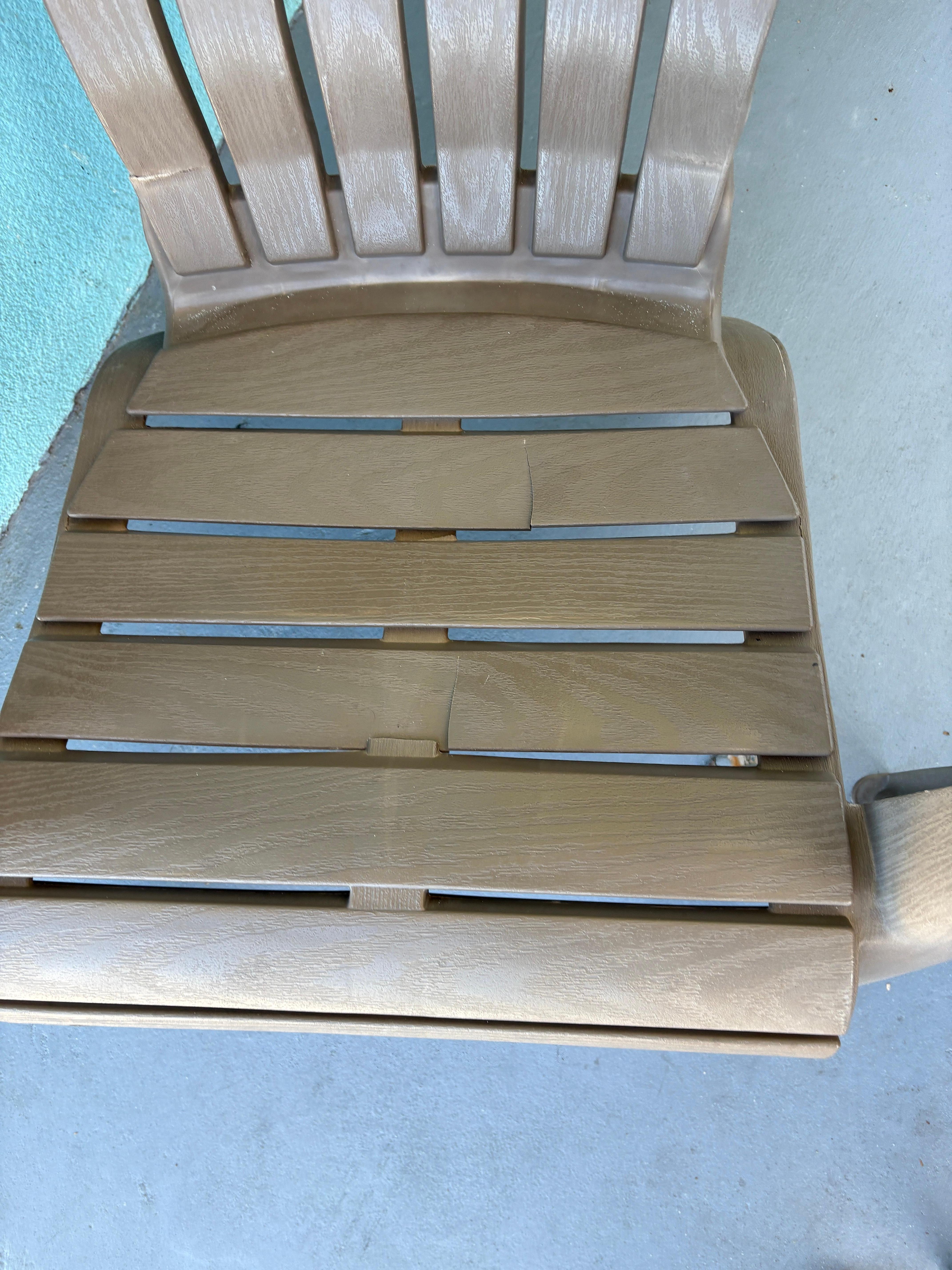 Broken plastic balcony furniture.