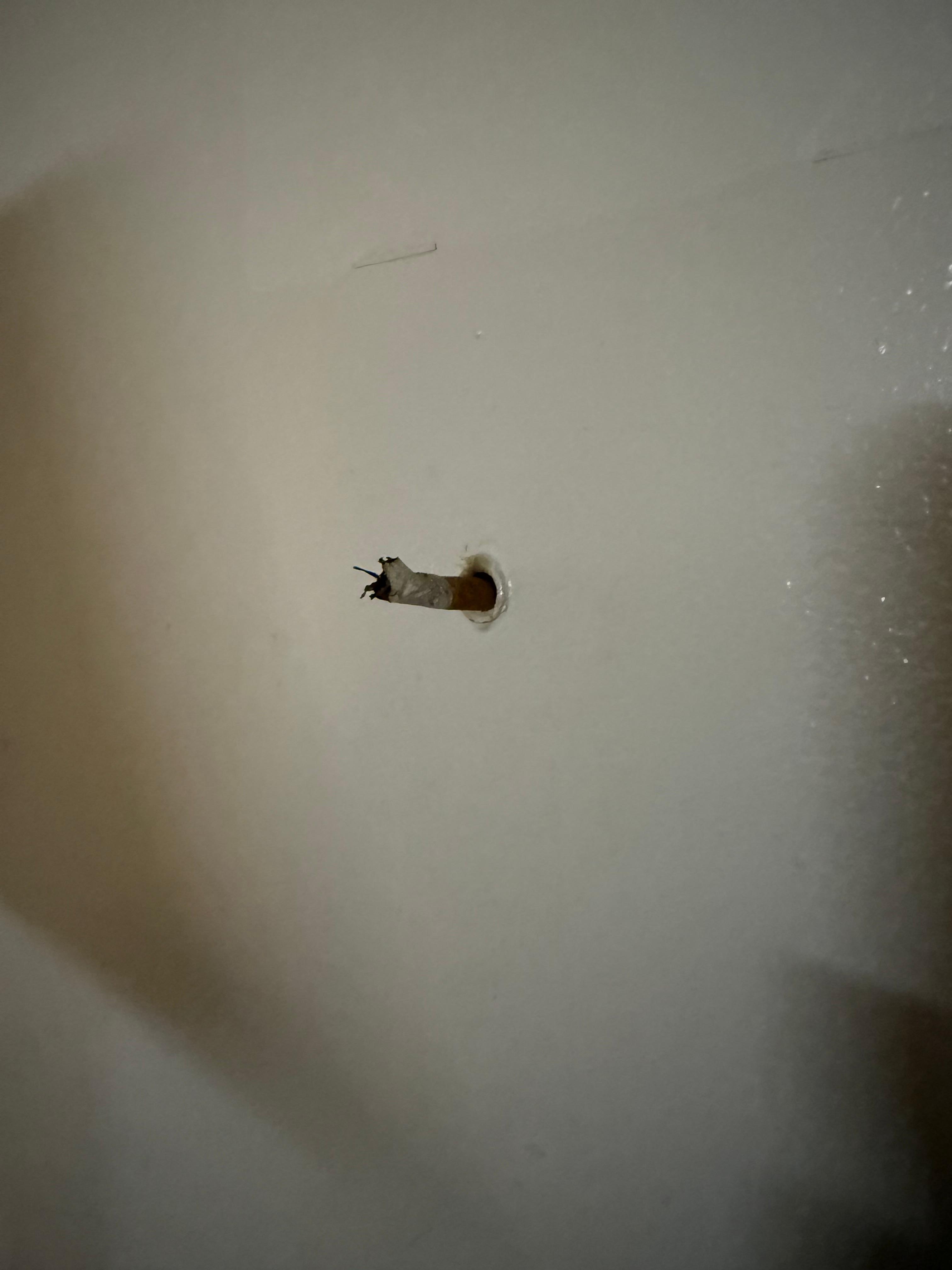 cigarette butt in the peephole of our non-smoking room