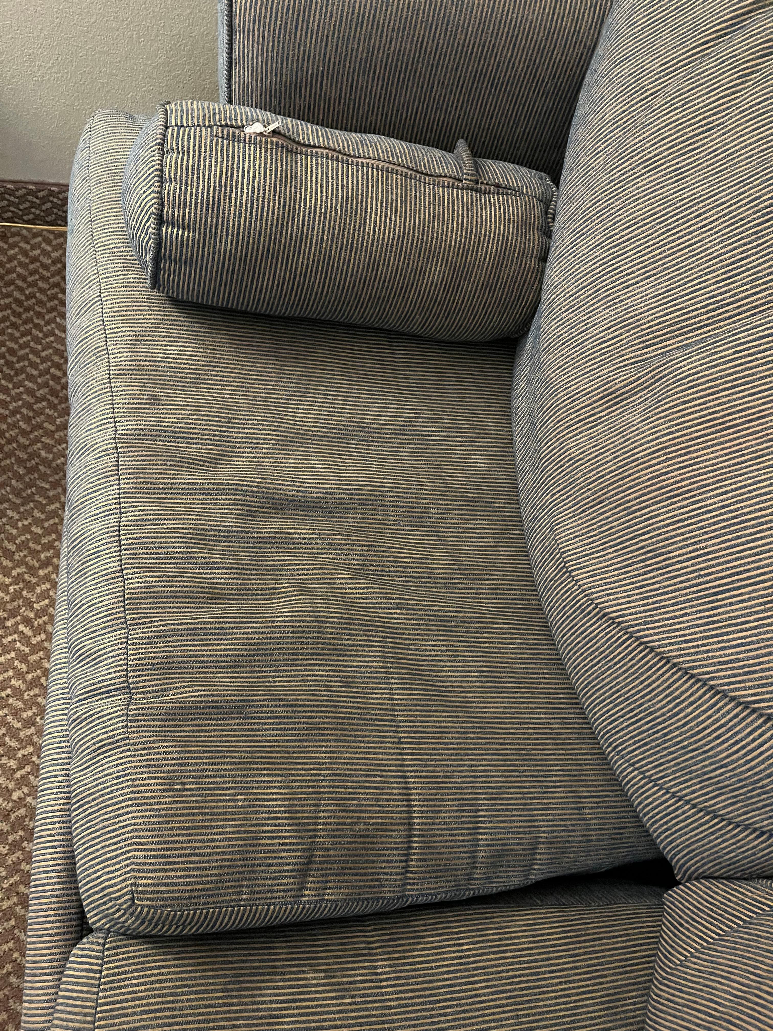 Stains all over the couch and cushions. Yuck